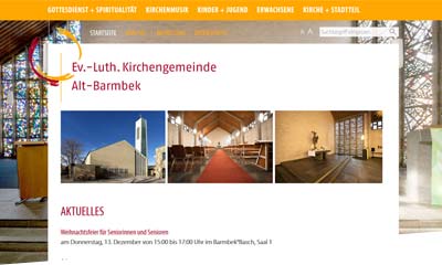 Referenz Programmierung Website: Kirche in Alt-Barmbek